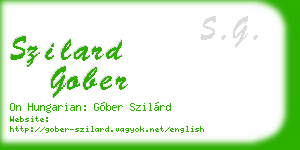 szilard gober business card